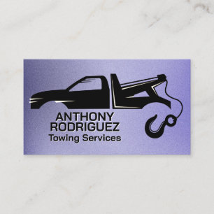 Tow Trucking Logo   Car Care Services Business Card