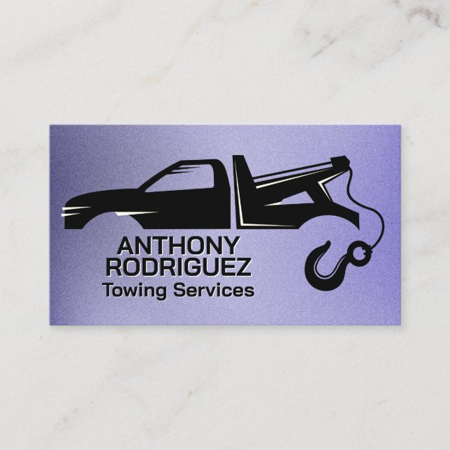 Tow Trucking Logo | Car Care Services Business Card (Front)