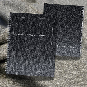 'Towards a Life Well-Written' Tweed Graduation Notebook