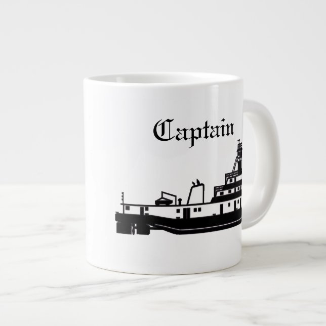 Towboat Captain Large Coffee Mug (Front Right)