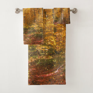 Towel Autumn forest Gold Rays