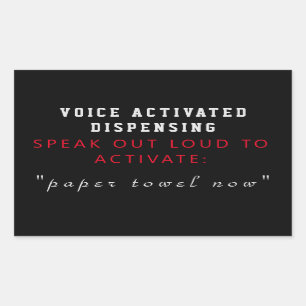 Towel Dispenser Rectangular Sticker