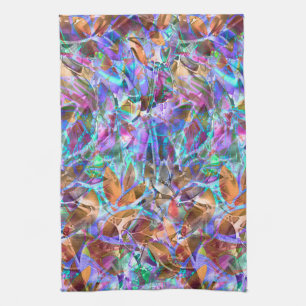 Towel Floral Abstract Stained Glass