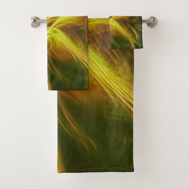 Towel Fractal Flower Yellow Palette (Insitu)