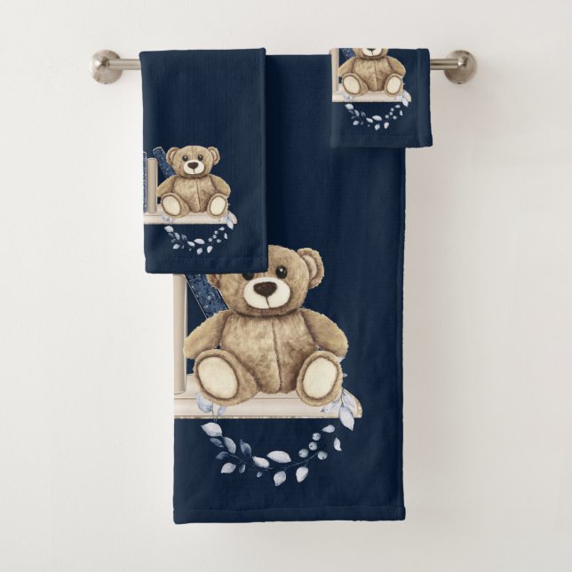 Towel Set Book Nook and Teddy Bear (Insitu)