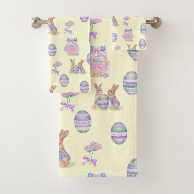 Towel Set Egg Bunnies (Insitu)
