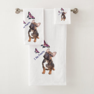 towel set French bulldogge