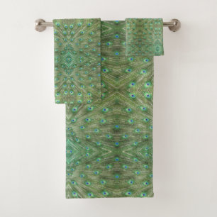 Towel Set - Peacock Feathers