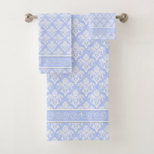Towel Set - Wedgewood Blue Damask
