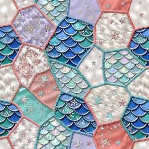 Towel Set Whimsical Fairytale Mermaid Unicorn