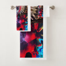 Towel set with music theme