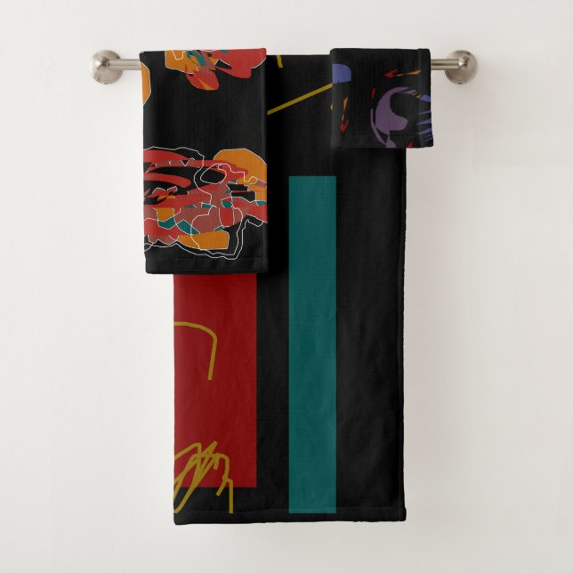 towel set  with unique abstract artwork (Insitu)