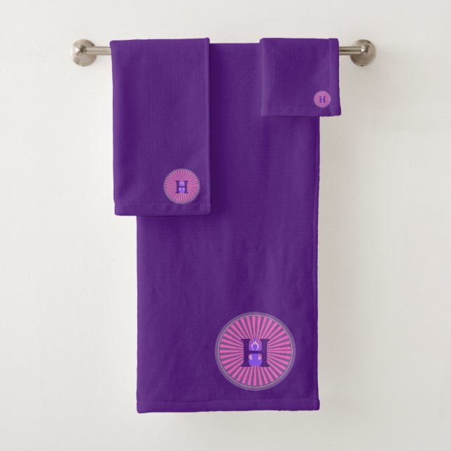 Towel Set - Yoga Zen - Personalised - Add Initial (Insitu)