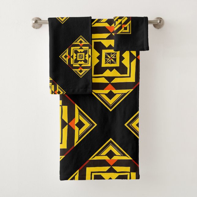 Towel With Afro Patterns - Coll. Afro Bath (Insitu)