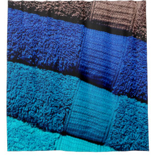 Towels blue turquoise grey shower curtain