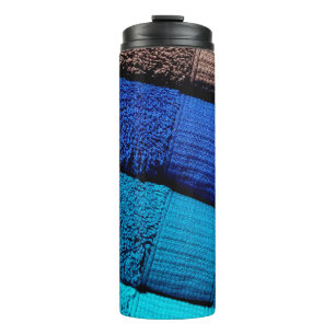 Towels blue turquoise grey thermal tumbler