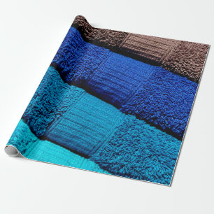 Towels blue turquoise grey wrapping paper