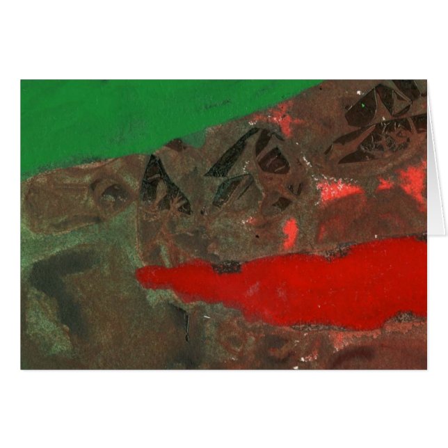 "Tower #2" Abstract Design Greeting Card (Front Horizontal)