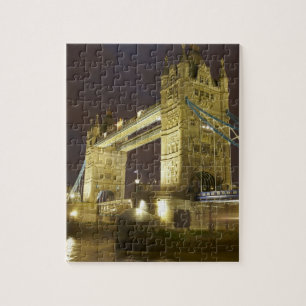 Tower Bridge and River Thames at dusk, London, Jigsaw Puzzle