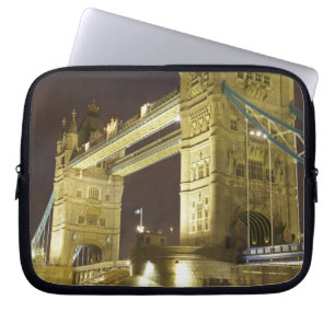Tower Bridge and River Thames at dusk, London, Laptop Sleeve