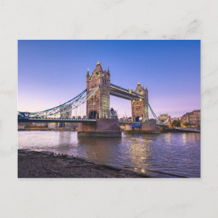 Tower Bridge at dusk, London UK Postcard