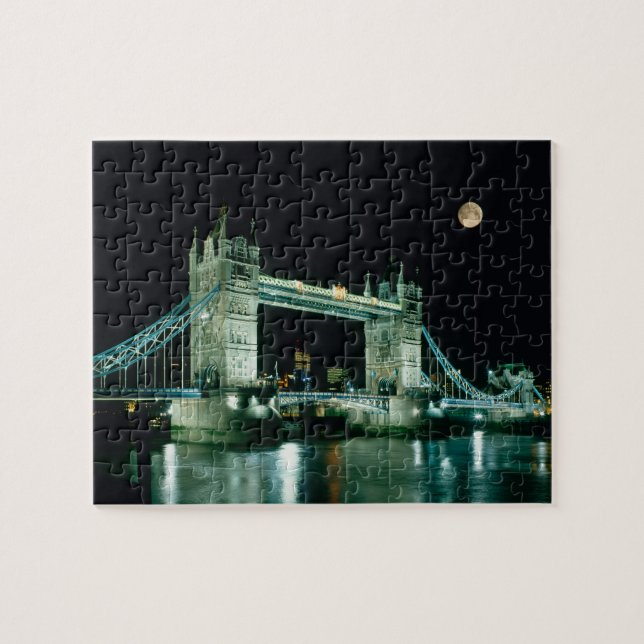 Tower Bridge at Night, London, England Jigsaw Puzzle (Horizontal)