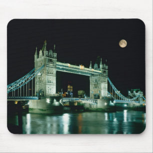 Tower Bridge at Night, London, England Mouse Pad