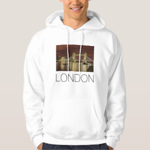 Tower Bridge at night, London Hoodie