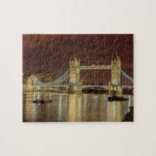 Tower Bridge at night, London Jigsaw Puzzle