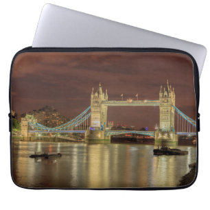 Tower Bridge at night, London Laptop Sleeve