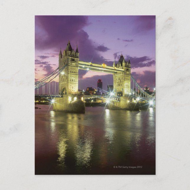 Tower Bridge at Night Postcard (Front)