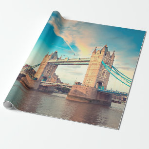 Tower bridge at sunset, Londonplace, london, brid Wrapping Paper