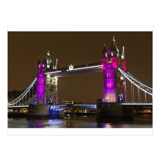 Tower Bridge in Princess pink Postcard