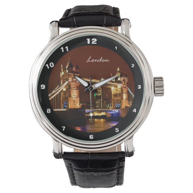 Tower Bridge, London at Night, England (UK) Watch (Front)