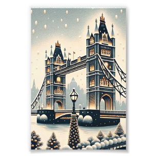 Tower Bridge London Christmas Card Photo Print