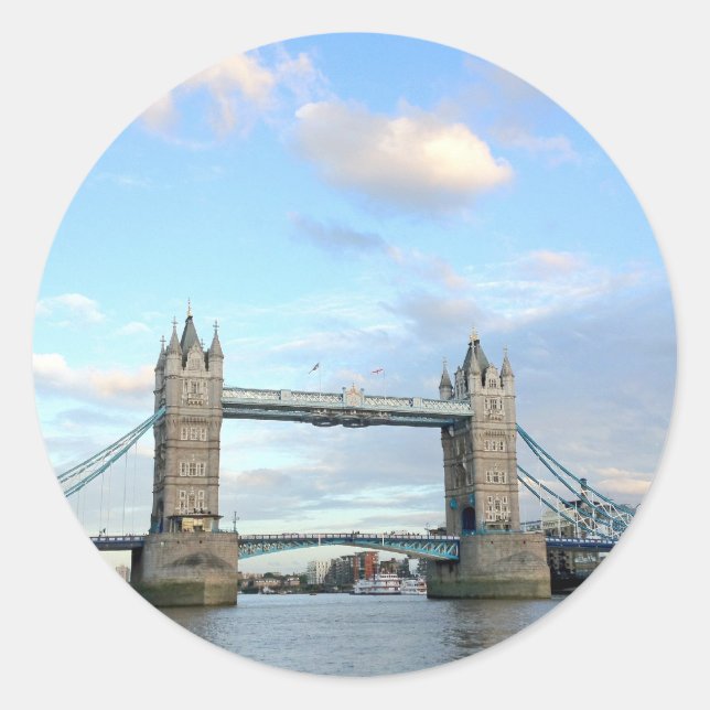 Tower Bridge-London Classic Round Sticker (Front)