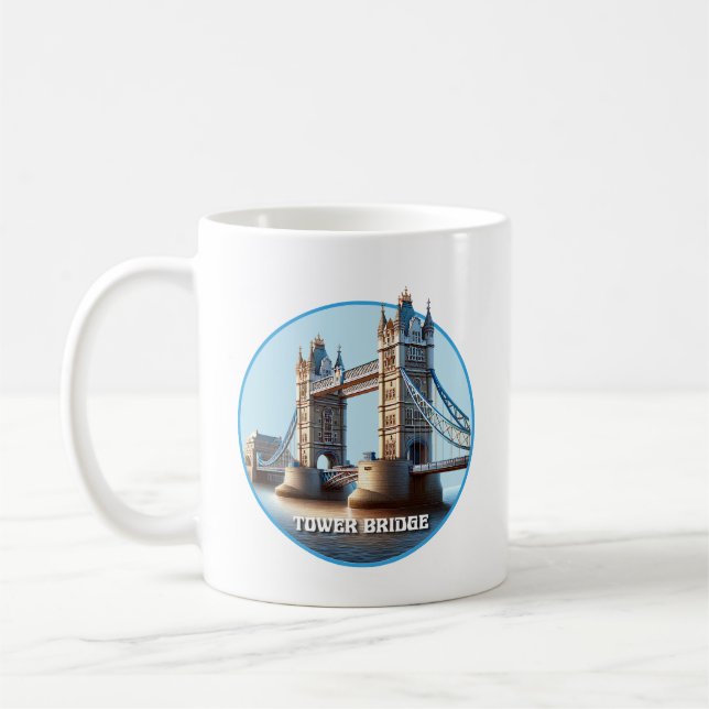Tower Bridge London England Coffee Mug (Left)