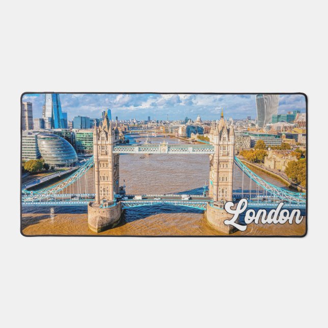 Tower Bridge, London, England Desk Mat (Front)