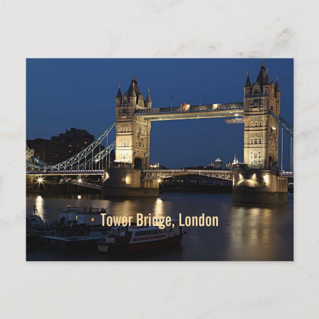 Tower Bridge, London, England Postcard (Front)