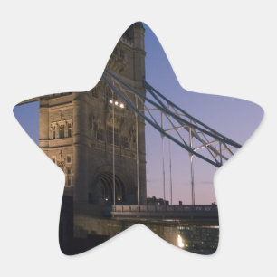 Tower Bridge London England Water Night City Star Sticker