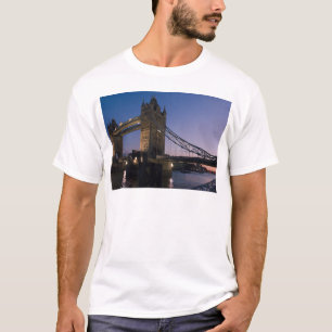 Tower Bridge London England Water Night City T-Shirt