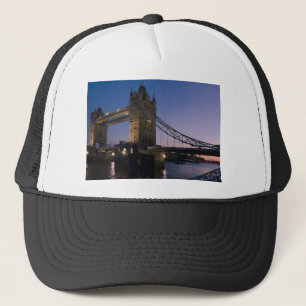 Tower Bridge London England Water Night City Trucker Hat