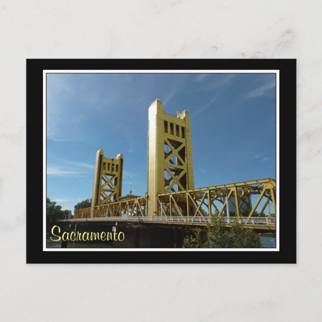 Tower Bridge, Sacramento -Alt Back Design Postcard (Front)