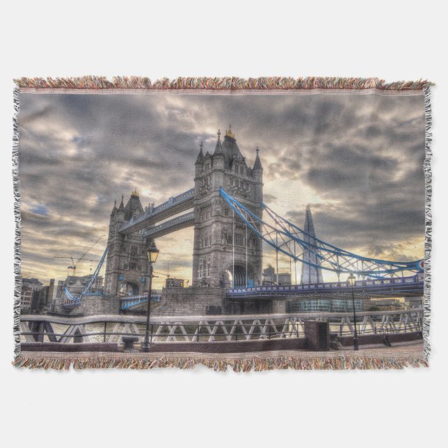 Tower Bridge & The Shard, London, England Throw Blanket (Front)