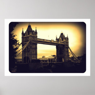 Tower Bridge Vintage Poster