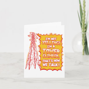 Tower Climber Industrial Climber Sticker Card
