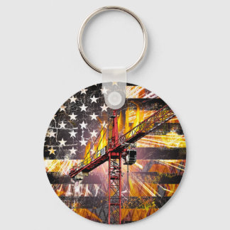 Tower Crane Operator Flag Key Ring