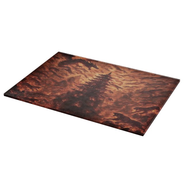 Tower Fire Cutting Board (Corner)