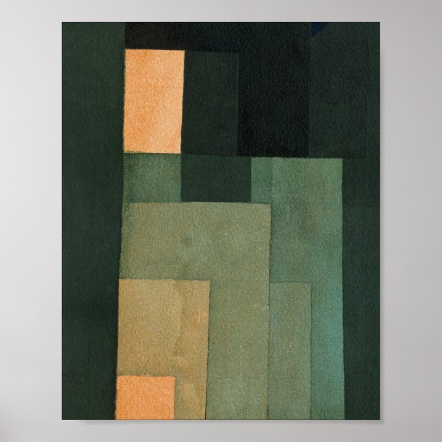 Tower in Orange and Green : Paul Klee 1922 Poster (Front)