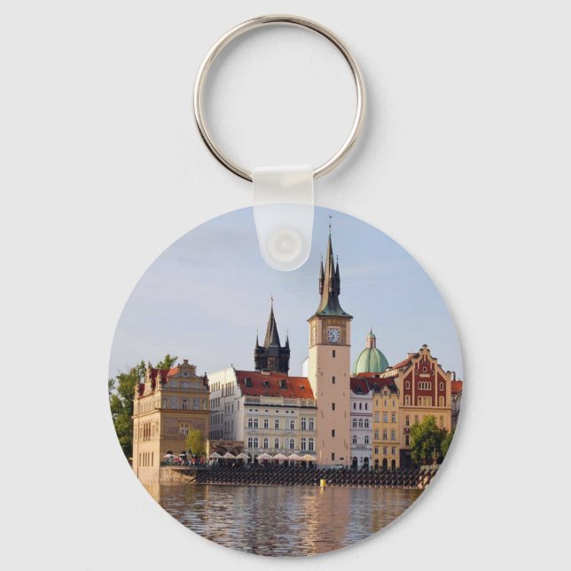 Tower in Prague Key Ring (Front)